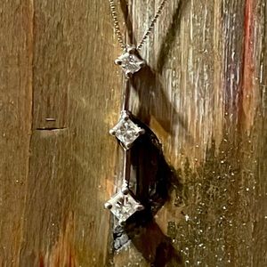 💎Vintage Princess Cut Diamond Necklace